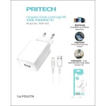PRITECH CARGADOR CON CABLE LIGHTNING 1M 3.1A