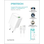 PRITECH CARGADOR CON CABLE LIGHTNING 1M 5A