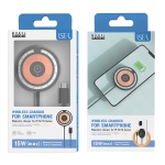 ISER SA0046 CARGADOR INALAMBRICO CON CABLE TYPE-C 15W BLANCO