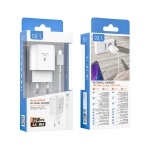 ISER SA0063 CARGADOR PD CON CABLE TYPE-C TO TYPE-C 25W 4A BLANCO