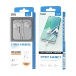 ISER SC3023 AURICULAR CON CONECTOR TIPO C 1.2M BLANCO