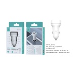 IKREA WA0173 CARGADOR RÁPIDO PARA COCHE 2 PUERTOS USB/TYPE-C 3.4A QC3.0 20W BLANCO