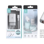 IKREA WA0198 CARGADOR 2 PUERTOS CON SMART IC CON CABLE MICRO USB 2.4A