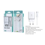 IKREA WA0230 CARGADOR 2 PUERTOS TYPE-C+USB CON CABLE C-C 25W BLANCO