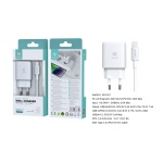 IKREA WA0231 CARGADOR 2 PUERTOS TYPE-C+USB CON CABLE C-LIGHTNING 25W BLANCO