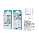 IKREA WA0237 CARGADOR 2 PUERTOS TYPE-C+USB CON CABLE C-LIGHTNING 40W BLANCO