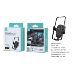 IKREA WA0254 CARGADOR INALÁMBRICO/SOPORTE 360º ROTACIÓN DE MÓVIL PARA COCHE 15W NEGRO