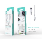 IKREA WB1270 CABLE DE DATOS PVC TYPE-C 3.4A 1M BLANCO