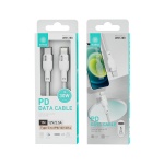 IKREA WB1288 CABLE PD ACABADO ALUMINIO+TRENZADO TYPE-C TO LIGHTNING 30W 2.5A 1M BLANCO