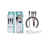 MICRO USB/LIGHTNING/TYPE-C 1.5M 3.4A NEGRO