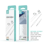 IKREA WC3408 AURICULARES STEREO CON MICRÓFONO 3.5MM 1.2M BLANCO Y NEGRO