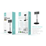 IKREA WE5122 SOPORTE DE PISO PARA MÓVIL Y TABLET 4.5-7´´/7-12.9´´ ALTURA 20-45CM 360º ROTACIÓN NEGRO