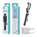 IKREA WE5149 PALO SELFIE CON CONECTOR TYPE-C 120º AJUSTABLE 185-730MM NEGRO