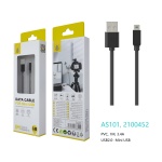 AS101 NE Cable de Datos ONE para Mini USB Maxium 2,0A 1M, Negro