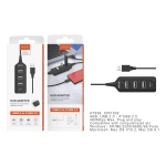 AT658 NE USB Hub con 4 Puertos, Negro