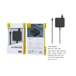 AT961 NE Cargador Universal Automatico con Conector Type C para Portatiles y Moviles, Soporta a PD Carga Super Rápida, 65W, 3.25A Max, Cable 1.5M, Neg