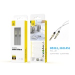 B5312 BL Cable Audio Plank M/M 3.5mm, conector metálico, 2 M , Blanco