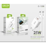 G-1208 CARGADOR 25W PD/QC3.0+CABLE C-L