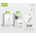 G-1212 CARGADOR 30W PD/QC3.0+CABLE C-C