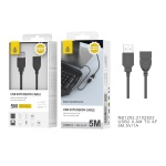 NB1282 NE Cable de extensi¨®n USB2.0 AM A AF , 5.0M,Negro