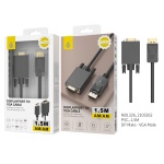 NB1326 NE Cable de DP a VGA 1.5M,Negro