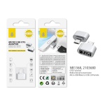 NB1368 PT Adaptador OTG, Micro USB a USB 2.0 ,Plata