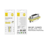 NB1387 PT Adaptador VGA Hembra a Hembra , Plata