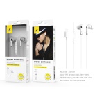 NC3156 BL Auriculares Bluetooth con Micrófono LIA ,Con Boton Multifuncion y Control de Volumen Para Iphone 7/8/X, Longitud 1.2M,Blanco
