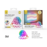 NR9368 BL Tira de Luces LED Regulable,Resistente al Agua(IP44),con control Remoto 24 Color,5V 1A,cab