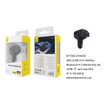 NE NT7003 Transmisor Blutooth 4,2 De FM Con Microfono Y Pantalla LED, BTS/USB/TF CARD (64MAX), 2USB 3,1A Max, Negro
