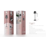 SH0174 NE Lampara portatil de mesa con panel tactil, 3 tonos de luz 3000/4500/6000K/140LM/60 perlas Led, Baterias recargable de Litio 18650*2 1800mAh,