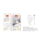 TA0336 BL Cargador de Red Rapida Fay , 1 puerto PD, con Cable Type-C a Type-C, 35W/3.4A(Max), Blanco