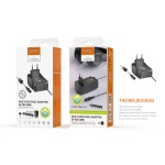 TA0365 NE Cargador de Alimentacion manual Universal con 6 Enchufes, 24W,3V-12V 2A , Negro