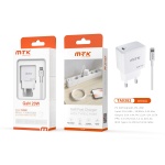 TA0382 BL Luxury Cargador GaN Rapido de Red Devin , 1 puerto Type-C PD, Con Cable Type-C a Lightning