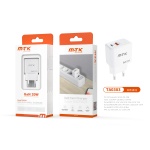 TA0383 BL Luxury Cargador GaN Rapido de Red Devin , 2 puerto(Type-C PD+QC 3.0), Sin Cable, 20W/3.4A(