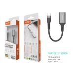 NE TB1308 Cable OTG a Type C ,0.15M,Negro