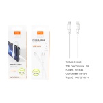 TB1368 BL Cable de datos Evie para Type-C a Lightning , Carga Rapida PD, 30W/9V/3.4A, 1M, Blanco