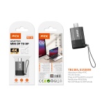 TB1385 NE Adaptador Con correa Mini DP (Macho) a DP (Hembra) 4K/30Hz, Negro