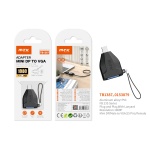 TB1387 NE Adaptador Con correa Mini DP (Macho) a VGA 15 Pin (Hembra) 1080P, Negro