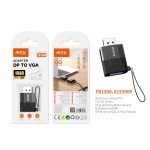 TB1390 NE Adaptador con Correa DP (Macho) a VGA 15 Pin(Hembra), 1080P, Negro