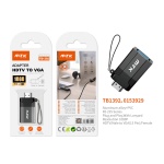 TB1392 NE Adaptador con Correa HDMI (Macho) a VGA 15 Pin(Hembra), 1080P, Negro