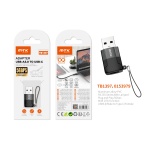TB1397 NE Adaptador OTG con Correa USB 3.0 (Macho) a Type-C (Hembra), 5Gbps ,Negro