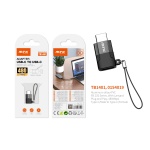 TB1401 NE Adaptador con Correa Type-C (Macho) a Type-C (Hembra), 480Mbps ,Negro