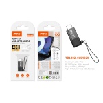 TB1402 NE Adaptador con Correa Type-C (Macho) a Micro USB (Hembra), 480Mbps ,Negro