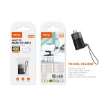 TB1408 NE Adaptador OTG con Correa USB 2.0 (Hembra) a Micro USB (Macho), 480Mbps, Negro
