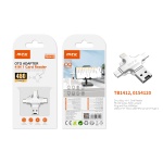 TB1412 NE Adaptador OTG con Correa 4 en 1, USB 2.0+TF a Micro USB+Type-C+Lightning , 480Mbps, Negro