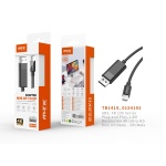 TB1419 NE Adaptador Mini DP(Macho) a DP(Macho), 4K, Cable 1.8M, Negro