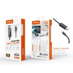 TB1431 NE Adaptador Type-C(Macho) a DP(Macho), 4K, Cable 1.8M, Negro