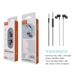 TC3210 NE Auricular Dora con Microfono y Boton multifuncion, 1.2m,Negro