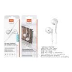 TC3219 Auricular Lightning Sylvie con Microfono y Boton multifuncion, (Necesario Activar Bluetooth), Soporta llamada y Musica, Cable 1.2m, Blanco+Pla